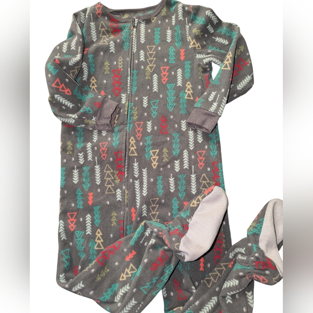 🌞4/20$ OshKosh B'gosh Gray Footie with Colorful Tree Design